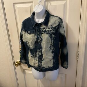 Demolition Denim Jacket Size 8 Royal Power Respect Best Legend Unisex